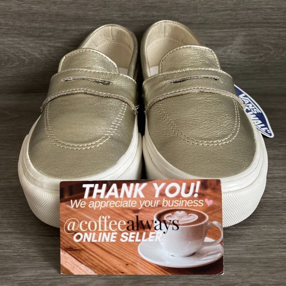 Vans Style 53 Soft Leather Light Gold Marshmallow Size 5 Women's NWOB - Picture 2 of 7